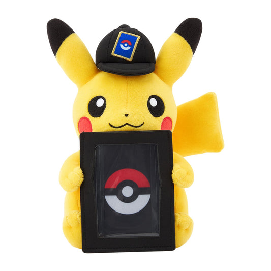 Pikachu Plush Card Stand - Pokémon Center Exclusive Plush Card Holder (Approx 16×12×20.5 cm / 6.3×4.7×8.1 in) Pre-owned
