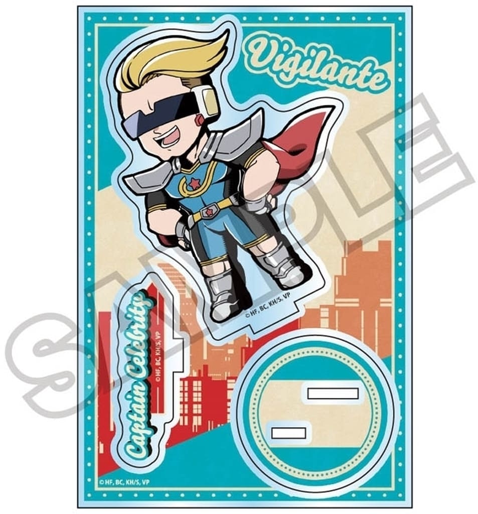 Captain Celebrity Acrylic Stand Jr. - My Hero Academia: Vigilantes (American Retro, GRANUP, Pre-owned, Approx. 150 x 100 x 3 mm)