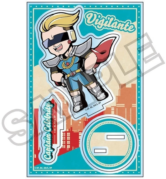 Captain Celebrity Acrylic Stand Jr. - My Hero Academia: Vigilantes (American Retro, GRANUP, Pre-owned, Approx. 150 x 100 x 3 mm)