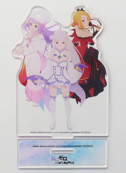 Re:Zero 3rd Season Emilia Anastasia Hoshin Priscilla B2 Tapestry & Acrylic Stand