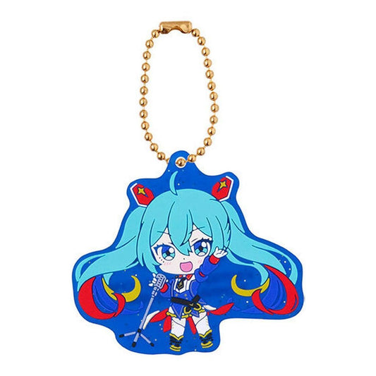 Hatsune Miku x GUNDAM Anniversary Special Project Rubber Mascot Keychain - Bandai - Approx. 6.5 cm (Pre-owned)