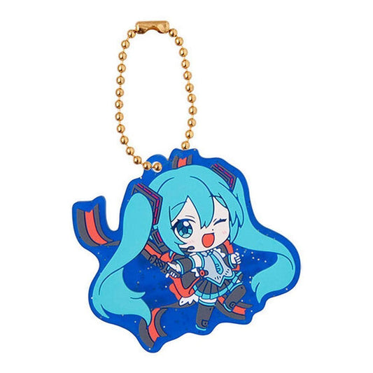 Hatsune Miku × Aile Strike Gundam Rubber Mascot Keychain - Bandai - Approx. 6.5 cm (Pre-owned)