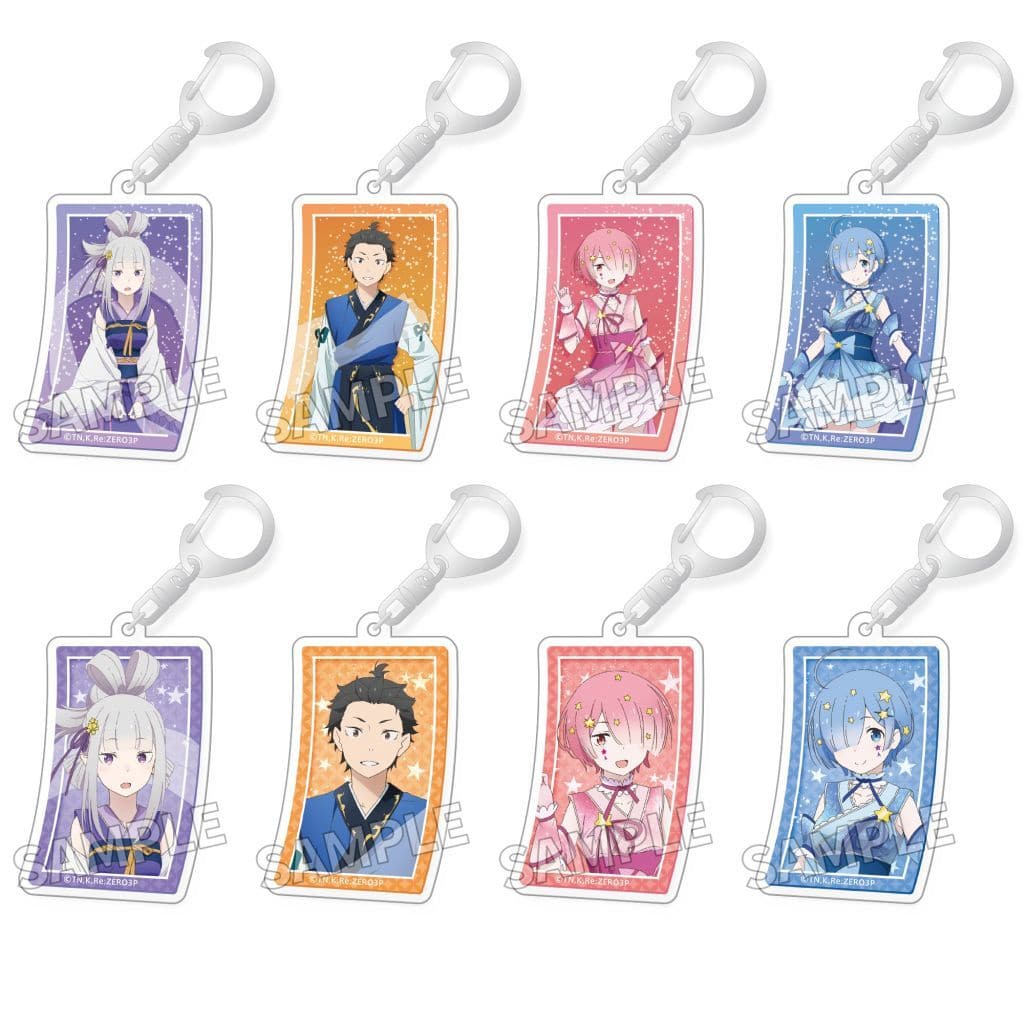 Re:ZERO Trading Acrylic Keychain Tanabata Ver. 8-Piece Set