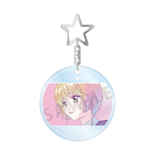 Sakura Kinomoto Ani-Art Clear Label PVC Keychain - Cardcaptor Sakura: Clear Card Arc - ARMA BIANCA - Approx. 60 mm - Pre-owned