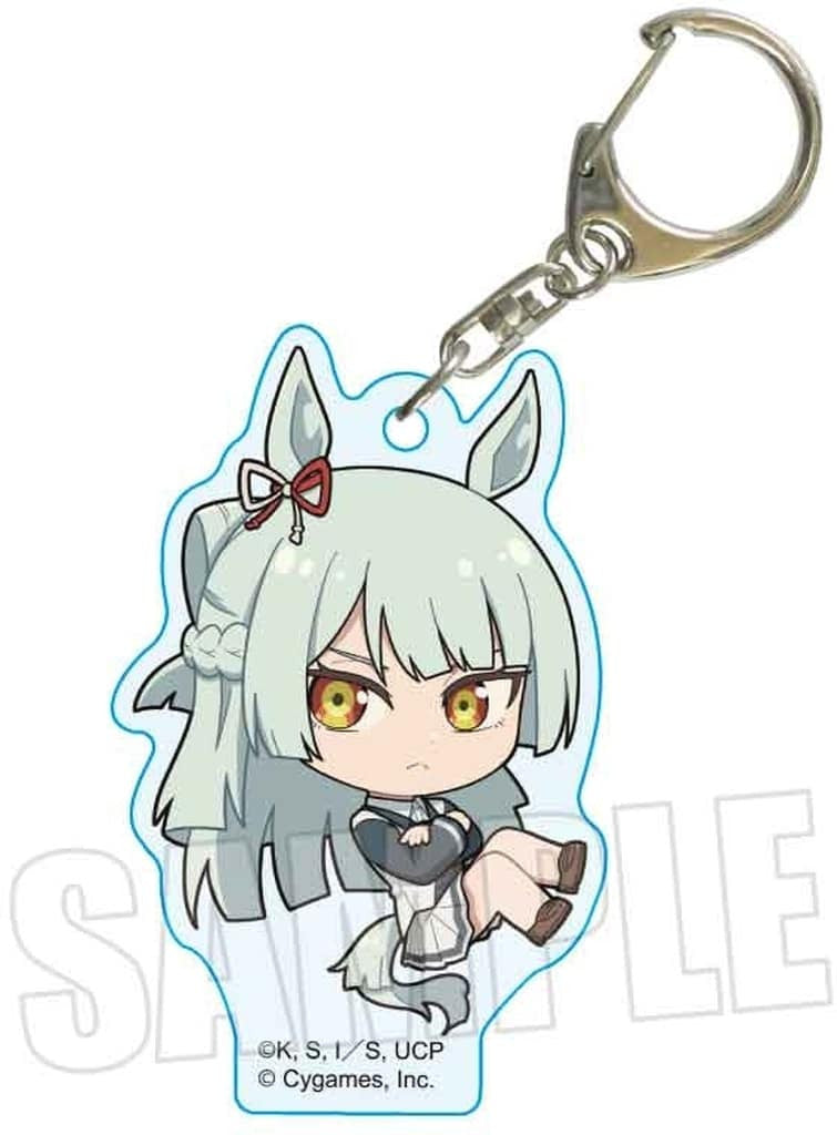 Fujimasa March Acrylic Keychain - Umamusume: Cinderella Gray Pukasshu Acrylic Keyholder (Bell House, ~48×56mm) Pre-owned