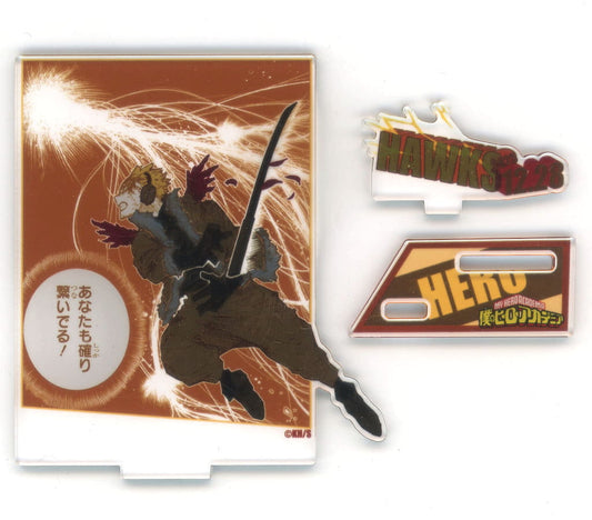 Hawks Acrylic Diorama Stand 'kirat☆' Foil Acrylic (2025) - My Hero Academia - Shueisha (Approx. 95 mm)