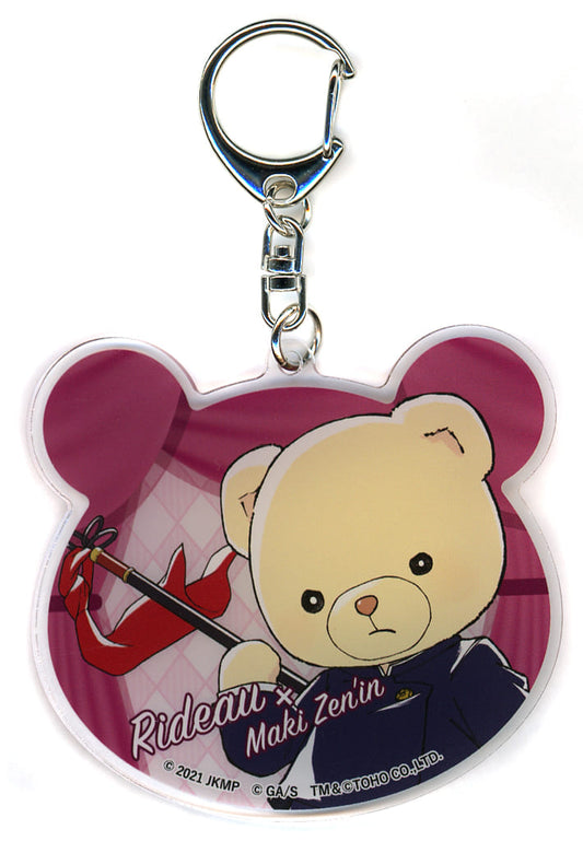 Maki Zen'in Acrylic Keychain - Jujutsu Kaisen Movie 0 x Theater Bear Collab (Approx. 76 x 70 mm, Toho, Pre-owned)