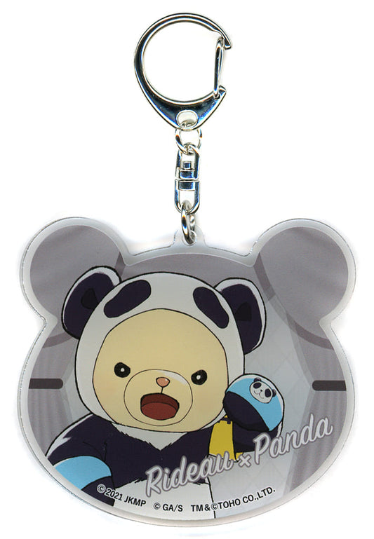 Panda Acrylic Keychain (Jujutsu Kaisen 0 × Theater Bear Collaboration) - Toho Official Acrylic Key Holder, Approx. 76 x 70 mm, Pre-owned