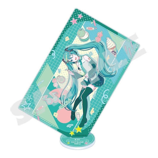 Hatsune Miku Anniversary/Birthday Illustration 2023-2024 Card Acrylic Stand - Project SEKAI: COLORFUL STAGE! feat. Hatsune Miku (SEGA, Pre-owned, 13.9×15.0cm)