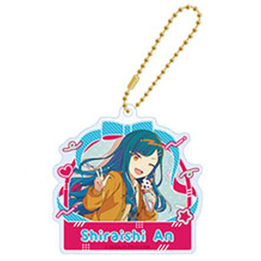 An Shiraishi Acrylic Keychain - Project SEKAI COLORFUL STAGE! feat. Hatsune Miku Anniversary/Birthday Illustration 2023-2024 Collection A - Sega (Pre-owned, Approx. 65 x 65 mm)