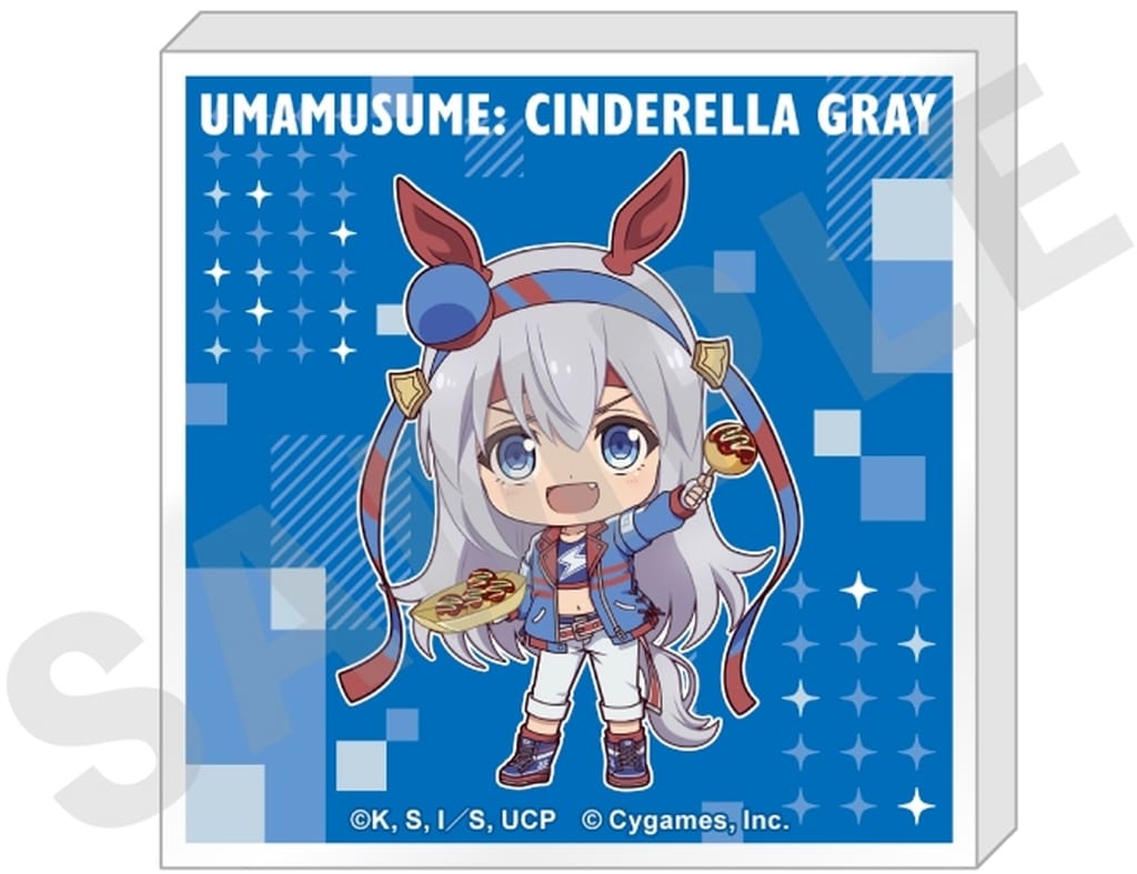 Tamamo Cross Trading Mini Acrylic Block - Umamusume: Cinderella Gray (coly) Pre-owned 50×50×8mm