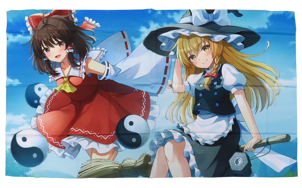 Reimu Hakurei & Marisa Kirisame Illustrated Multi Cloth vol.9 - Touhou Project Taito Multi-Cloth Approx. 140 cm (Pre-owned)