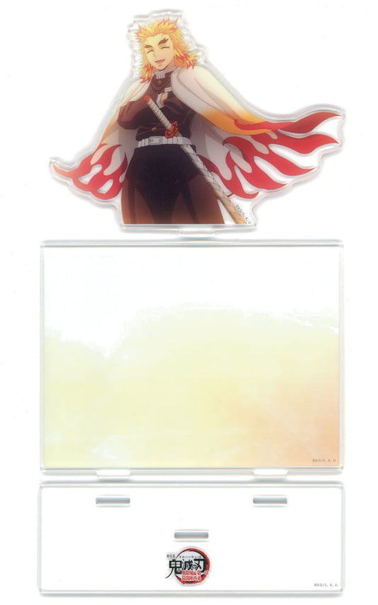 Kyojuro Rengoku Scene Photo Acrylic Stand - Demon Slayer: Kimetsu no Yaiba Movie/Event Cafe Collaboration (Approx. 140 x 97 mm, ufotable, Pre-owned)