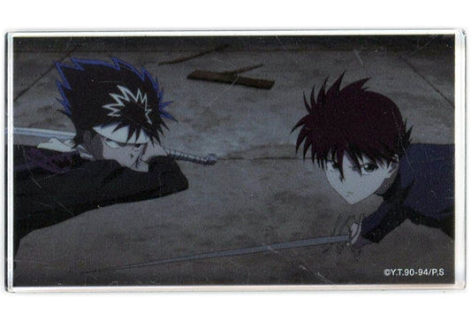 Hiei & Kurama Acrylic Block - Yu Yu Hakusho WEB Kuji 13 "TWO SHOTS" D-9 Prize (Di-Techno) Approx. 40 mm