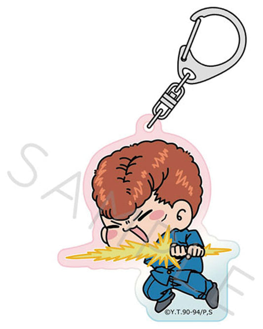 Kazuma Kuwabara Acrylic Keychain (Aurora Finish) - Yu Yu Hakusho - Synq Innovation - Approx. 7 x 7 cm - Pre-owned
