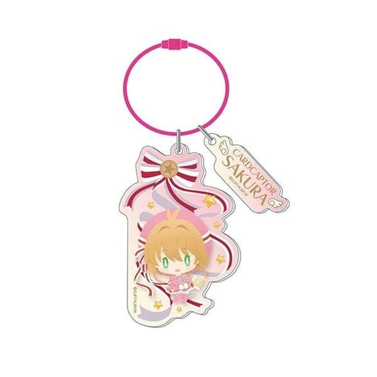 Sakura Kinomoto (A) Wire Plate Keychain - Cardcaptor Sakura - Hase-Pro / Bandai - Approx. 86 x 56 x 3 mm - Pre-owned, No. 1