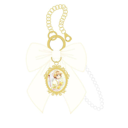 Sakura Kinomoto & Kero-chan Ribbon Bag Charm Keychain - Cardcaptor Sakura: Clear Card Arc - Approx. 125 x 100 x 15 mm - Ensky (Pre-owned)