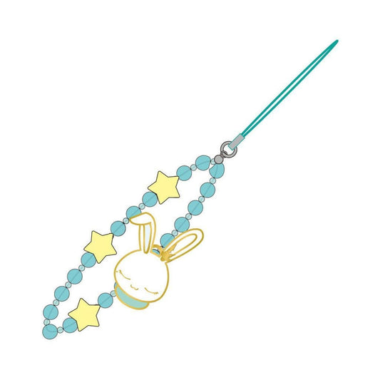 Momo Beads Strap with Kero-chan Metal Charm - Cardcaptor Sakura: Clear Card Arc Strap (Ensky, Approx. 140 x 40 x 10 mm) Pre-owned