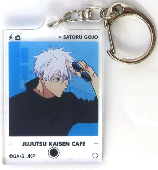 Satoru Gojo Acrylic Keychain - Jujutsu Kaisen Cafe 2025 "Shibuya Incident" Official Acrylic Key Holder Approx. 60 x 45 mm