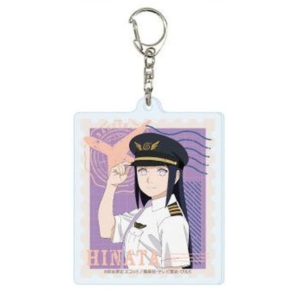 Hinata Hyuga Acrylic Keychain - Naruto Shippuden in TV Tokyo Honpo. 04 Pilot ver. (A3, Pre-owned, Approx. 65 x 65 mm)