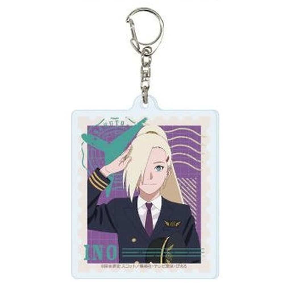 Ino Yamanaka Acrylic Keychain - Naruto Shippuden in TV Tokyo Honpo. Pilot ver. (A3, Approx. 65 x 65 mm, Pre-owned)