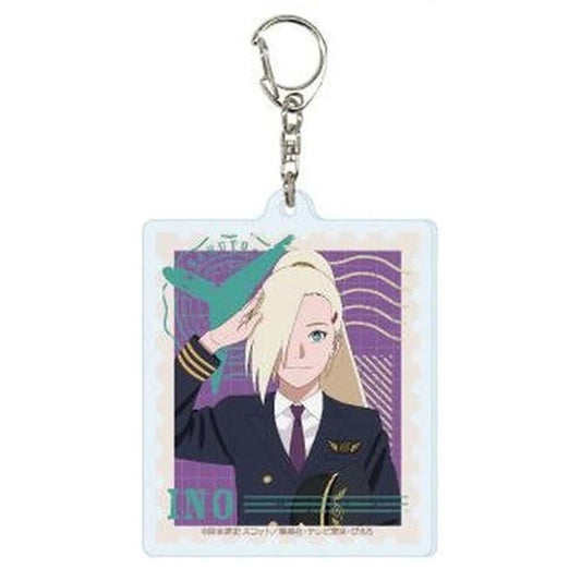 Ino Yamanaka Acrylic Keychain - Naruto Shippuden in TV Tokyo Honpo. Pilot ver. (A3, Approx. 65 x 65 mm, Pre-owned)