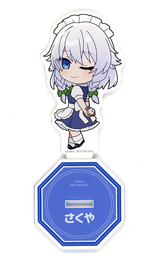 Sakuya Izayoi Acrylic Stand - Touhou Project Animate Point Exchange Prize (Approx. 8 cm x 9 cm x 8 cm) - Pre-owned