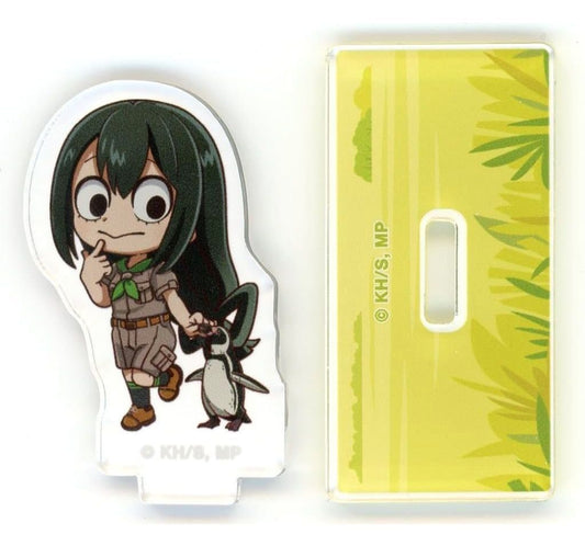 Tsuyu Asui Acrylic Stand - My Hero Academia × Tobu Zoo 2025 Trading Chibi Character 'Animal Interaction' Ver. (ARMA BIANCA, Approx. 60 x 50 mm)