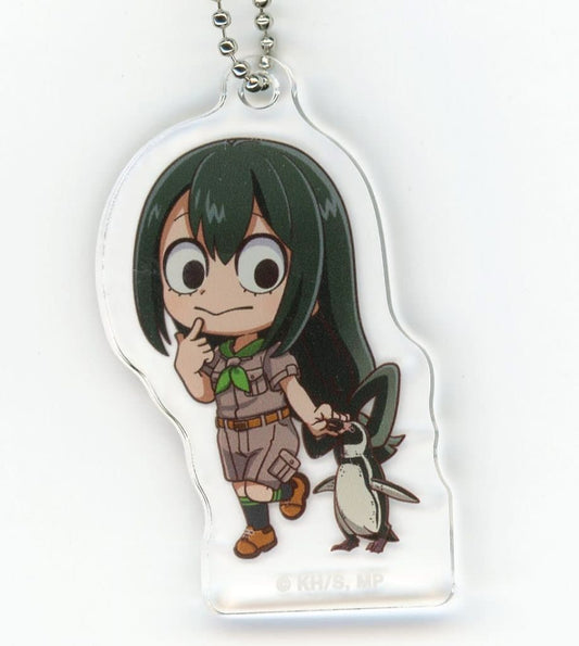 Tsuyu Asui Acrylic Keyholder - My Hero Academia × Tobu Zoo 2025 Trading Chibi Animal Interaction Ver. (Approx. 60 x 40 mm, ARMA BIANCA, Pre-owned)
