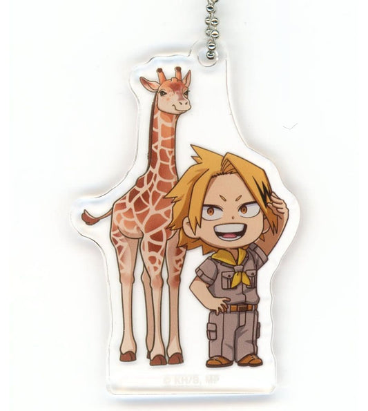 Denki Kaminari Acrylic Keychain - My Hero Academia x Tobu Zoo 2025 Trading Chibi Animal Interaction Ver. (ARMA BIANCA, Approx. 60 x 40 mm, Pre-owned)