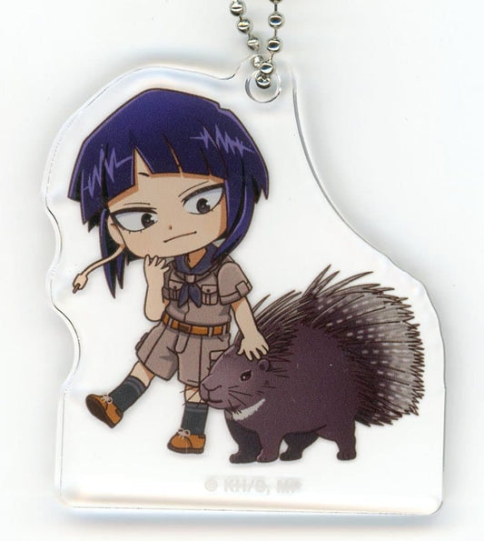 Kyoka Jiro Acrylic Keychain - My Hero Academia × Tobu Zoo 2025 Trading Chibi Animal Interaction Ver. (ARMA BIANCA, Approx. 60 x 40 mm) - Pre-owned