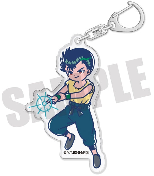Yusuke Urameshi Acrylic Keychain - Yu Yu Hakusho Retropop Acrylic Key Holder by Playful Mind Company - Approx. 51 x 23 mm (Pre-owned)