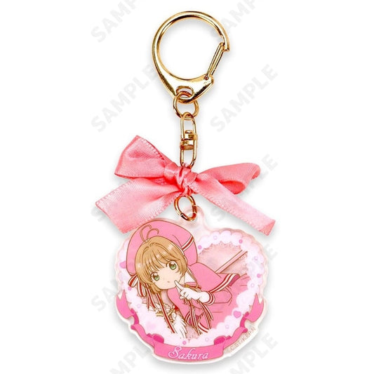 Sakura Kinomoto (A) Ribbon Acrylic Keychain - Cardcaptor Sakura - sweets - Approx. 50 x 70 mm - Pre-owned, No. 1