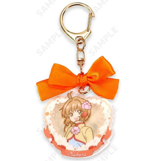5. Sakura Kinomoto (E) Ribbon Acrylic Keychain - Cardcaptor Sakura - sweets - Approx. 50 x 70 mm (Pre-owned), No. 5