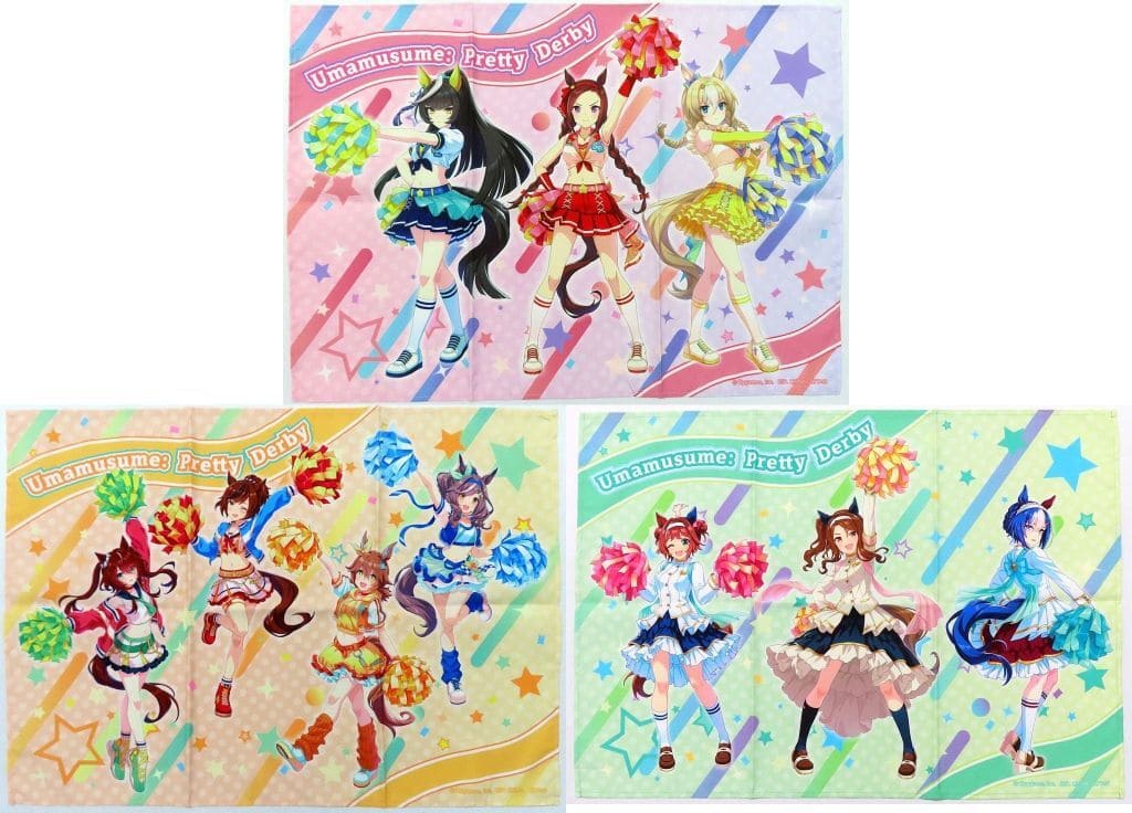 CHEER FOR YOU! Big Visual Cloth 3-Set — Ichiban Kuji Umamusume Pretty Derby 12th C Prize (A2, BANDAI SPIRITS)