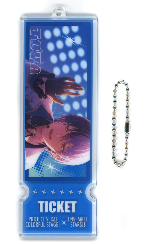 Toya Aoyagi Ticket-Style Acrylic Keychain (EX) - Project SEKAI COLORFUL STAGE! feat. Hatsune Miku × Ensemble Stars!! - Sega - Approx. 12 cm