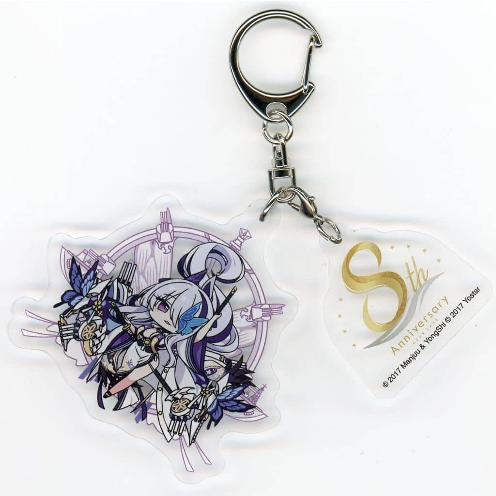 Azur Lane 8th Anniversary Acrylic Keychain, Used, Approx. 70 x 70 mm, Yostar