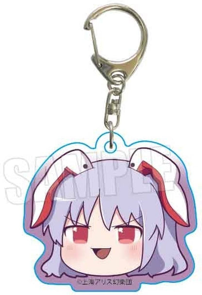 Reisen Udongein Inaba (Yukkuri) Acrylic Keychain - Touhou Project - Bellhouse - Approx. 5.6 cm x 5.6 cm - Pre-owned