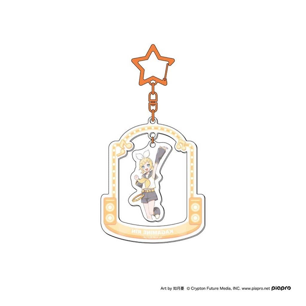 Kagamine Rin Acrylic Keychain - VOCALOID / Hatsune Miku Series Acrylic Keyholder (Approx. 58 x 115 x 3 mm) SanTan Pre-owned