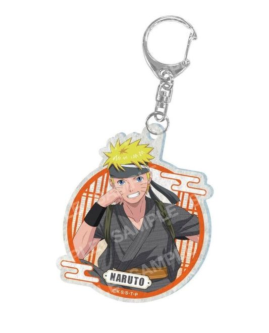 Naruto Uzumaki Washi-Style Acrylic Keychain (Showa Note) - Approx. 50 x 65 x 2 mm - Pre-owned