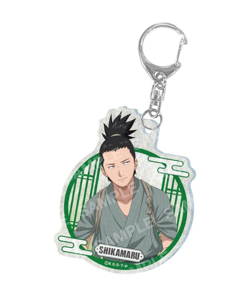 Shikamaru Nara Washi-Style Acrylic Keychain - Naruto Shippuden Collection (Approx. 50 x 65 x 2 mm) - Showa Note - Pre-owned