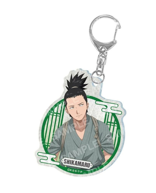 Shikamaru Nara Washi-Style Acrylic Keychain - Naruto Shippuden Collection (Approx. 50 x 65 x 2 mm) - Showa Note - Pre-owned