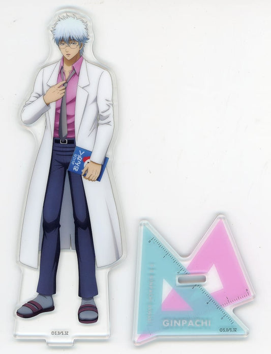 Ginpachi Sakata Acrylic Stand - Gintama 3-Z Ginpachi Sensei × Lawson Collaboration (Approx. 160 x 116 mm) - Pre-owned (Legs)