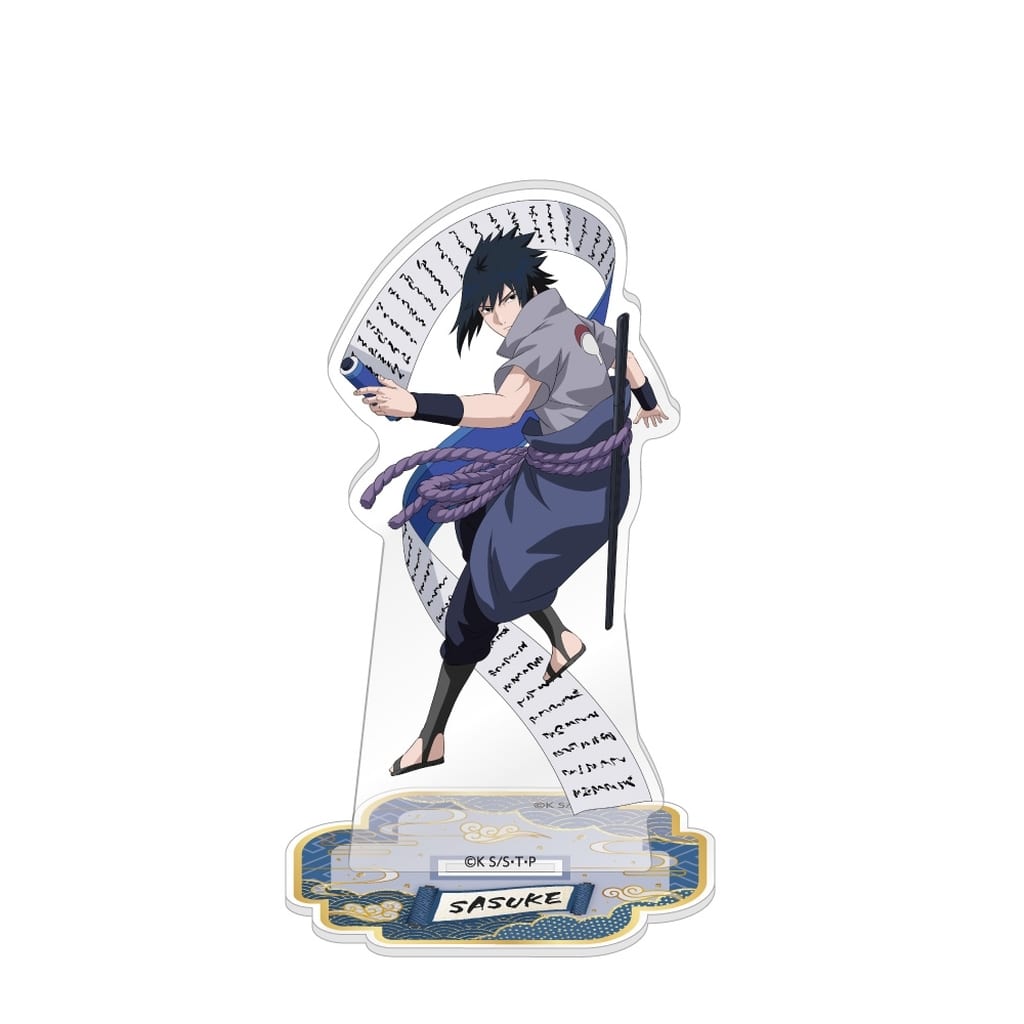 Sasuke Uchiha Acrylic Stand - Naruto Shippuden POP UP STORE Event Illustration (Approx. 150 mm) - Caravan (Pre-owned)