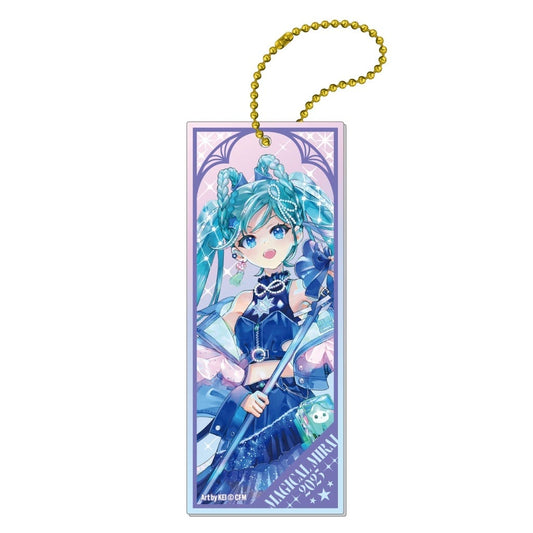 Hatsune Miku KEI ver. Tanazaku Acrylic Keychain - Magical Mirai 2025 (Caravan) - Approx. 100 x 40 mm - Pre-owned