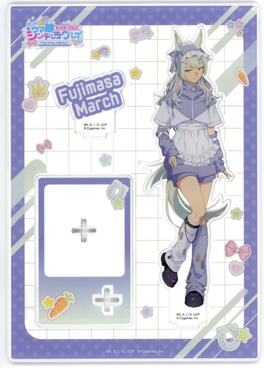 Fujimasa March Acrylic Stand - Umamusume: Cinderella Gray Cute Jersey Collection (Bandai Namco Amusement, 14.8cm x 21.0cm)