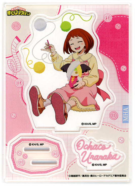 Ochaco Uraraka Acrylic Stand - 'Kame! Amigurumi' My Hero Academia FINAL SEASON Broadcast Fair in Hands (YTE, Approx. 100 x 140 mm)