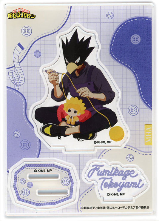 Fumikage Tokoyami Acrylic Stand - Ami-gurumi Commemorative Fair My Hero Academia FINAL SEASON in Hands (YTE) - Approx. 100 x 140 mm