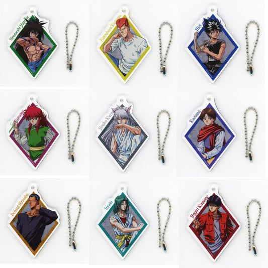 Yu Yu Hakusho Acrylic Keychain Complete 9-Piece Set - Web Kuji After the battle E Prize (Approx. 70 mm, Di-Techno)