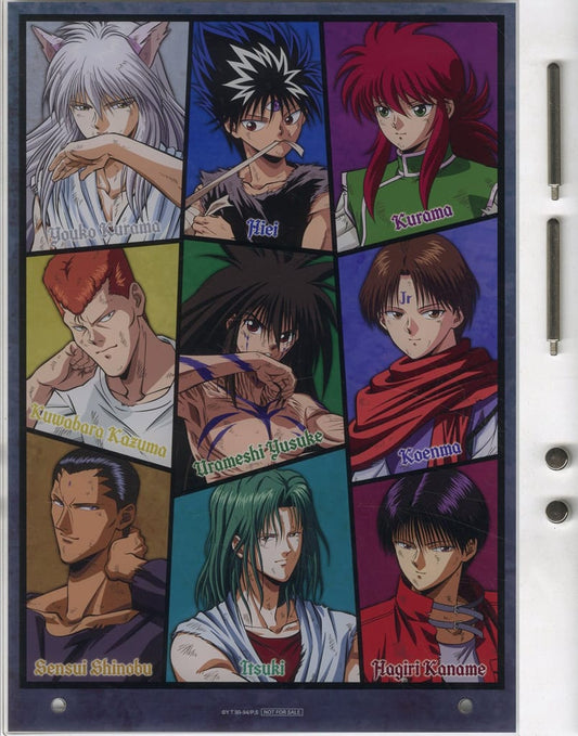 Group Acrylic Visual Panel - WEB Kuji Yu Yu Hakusho 14 "After the battle" Last WIN Prize (Approx. 297 mm) Di-Techno Pre-owned